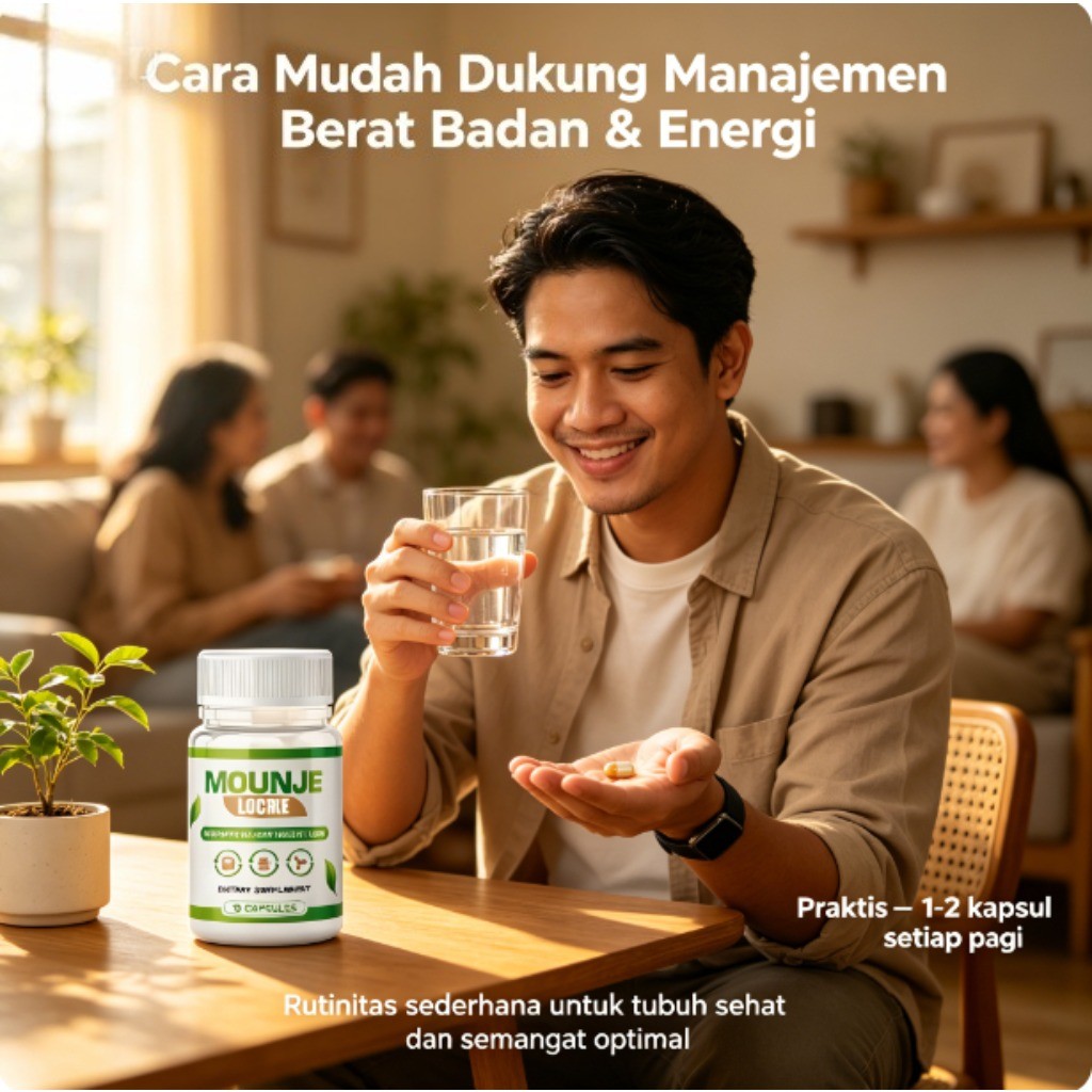 MOUNJE Pure Ashitaba Kapsul 30 Dukung Manajemen Berat Badan Sehat & Tingkatkan Energi dan Vitalitas 