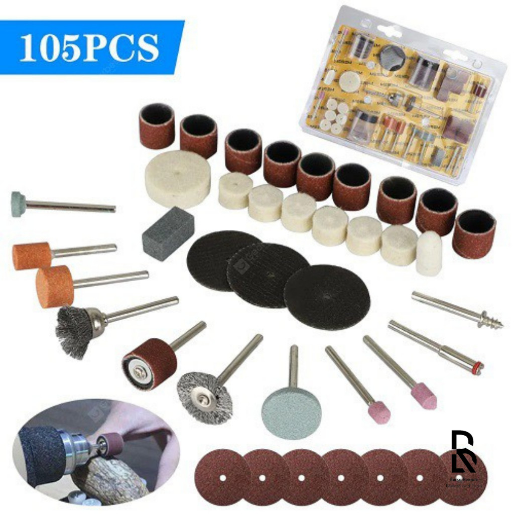 105 PC SET MATA BOR TUNER MINI CUTTING WHEEL GERINDA