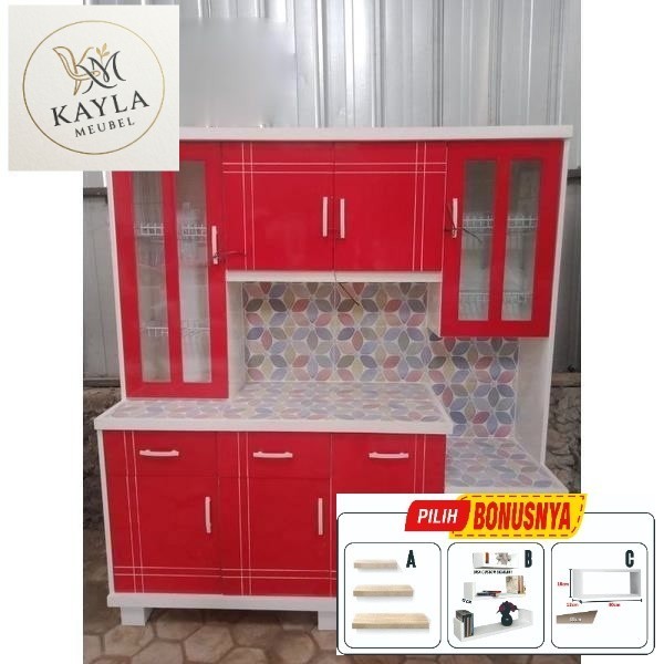 PROMO Lemari Dapur Lemari sayur Rak piring Minimalis Terlaris Cirebon Kuningan Majalengka Indramayu 