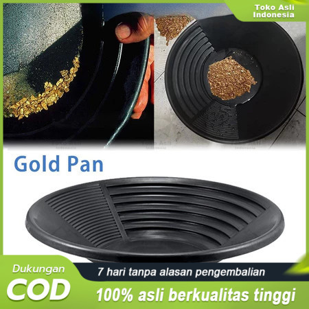 COD 38CM Alat Dulang Emas Gold Pan Gold Mining Gold Panning Praktis Kuat
