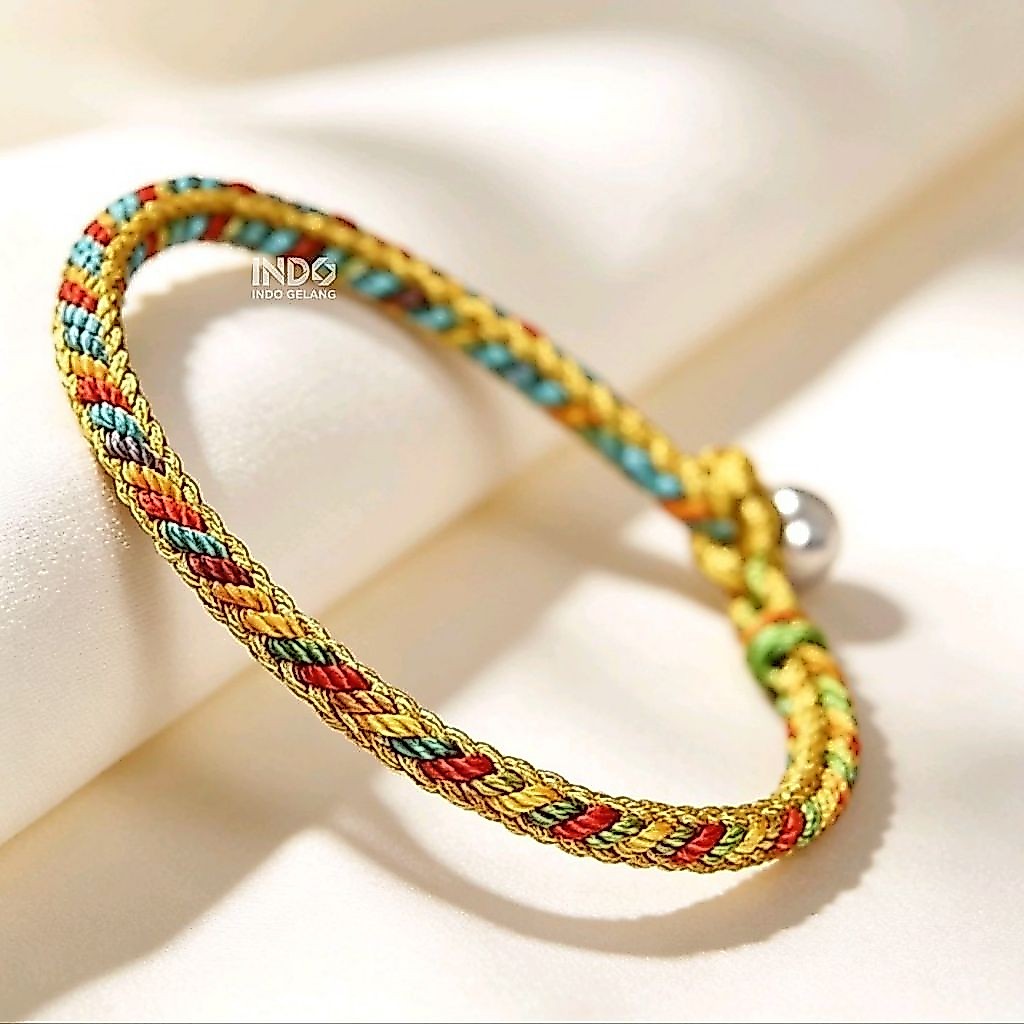 gelang tibet pancawarna original tibetan