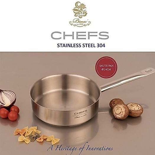 Bisa Grab Bima Saute Pan Chef Sus 304 3Ply Tebal Wajan Tumis Stainless Steel