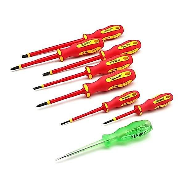 Tekiro Obeng Listrik Set 8 Pcs /Obeng Listrik Set / Tools - Alat Perkakas