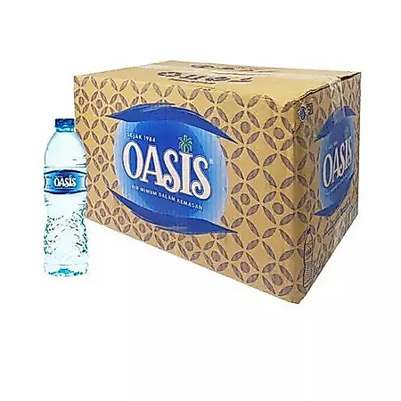ir mineral oasis 600ml 1 dus isi 24 botol / Air minum oasis / air putih