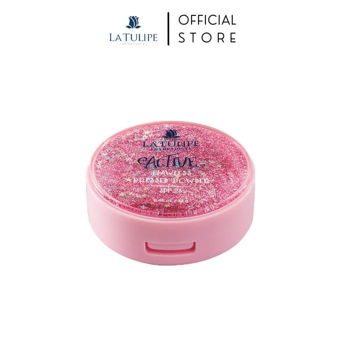 LA TULIPE ACTIVE FLAWLESS PRESSED POWDER SPF 23. Bedak Latulipe - Dark