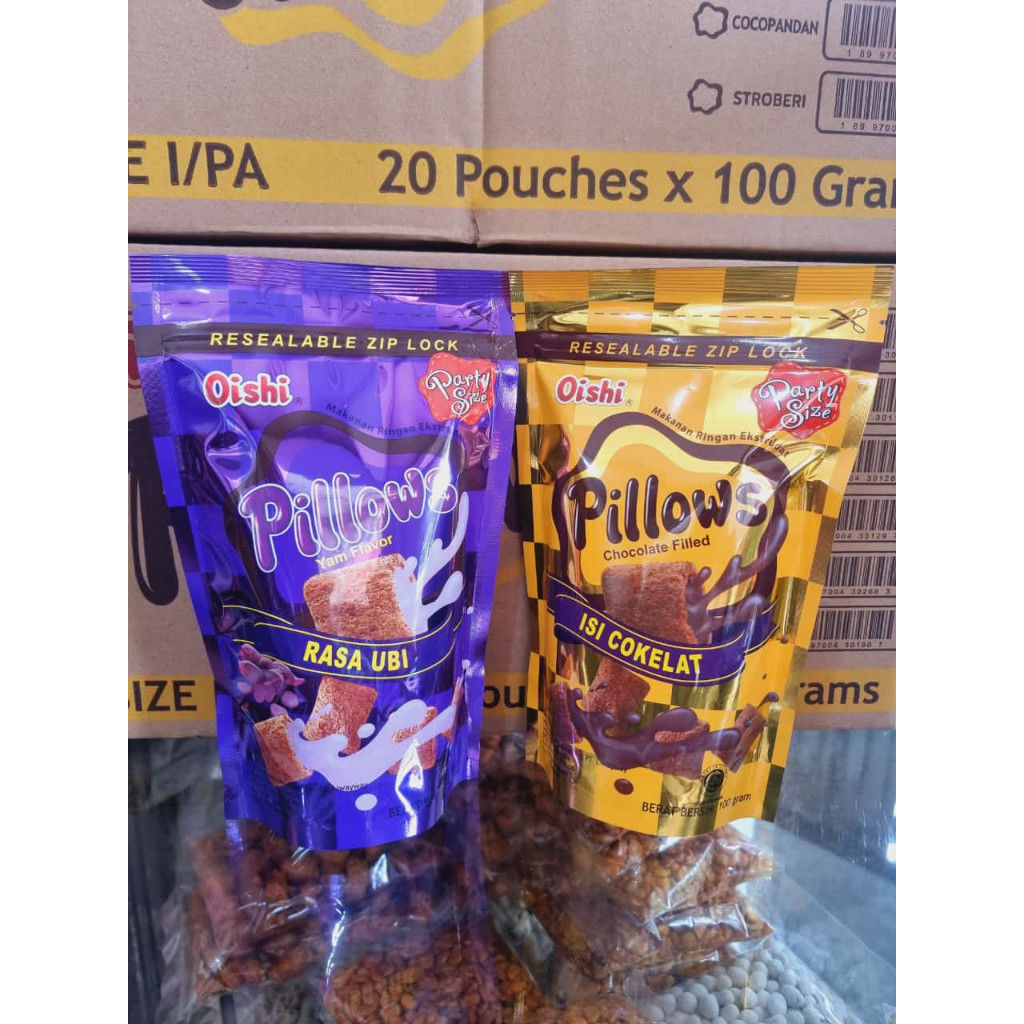 

Oishi Pillows Rasa Ubi dan Coklat 100gr