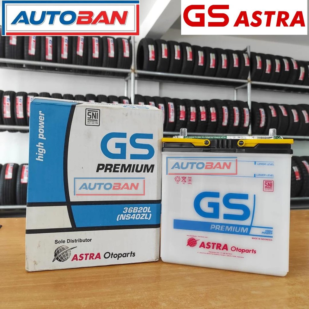 AKI BASAH GS ASTRA PREMIUM NS40ZL 36B20L ORIGINAL