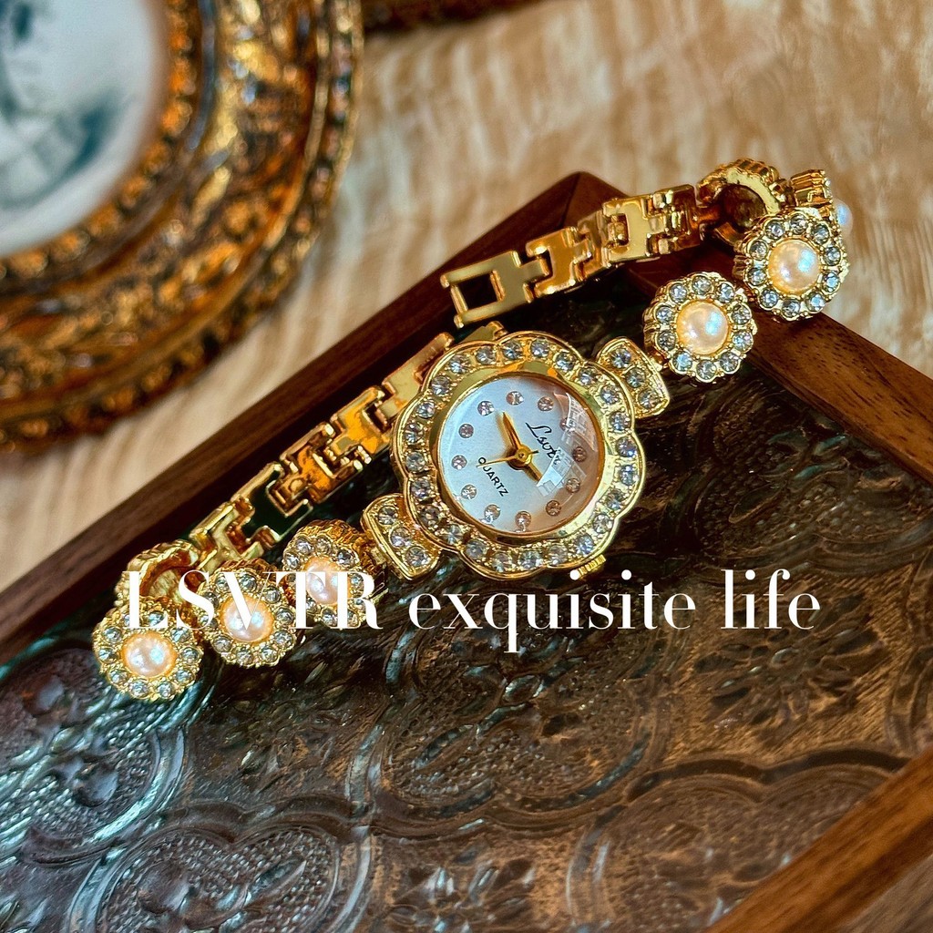 French Light Luxury Pearl Women's Watch Exquisite Bracelet Watch