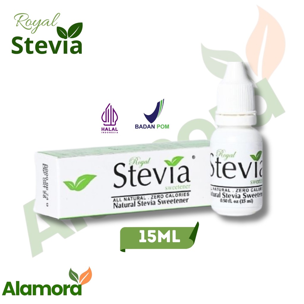 

Royal Stevia 15ML Pemanis Alami Cair Natural Sweetener Pengganti Gula 0 Kalori Halal Bpom
