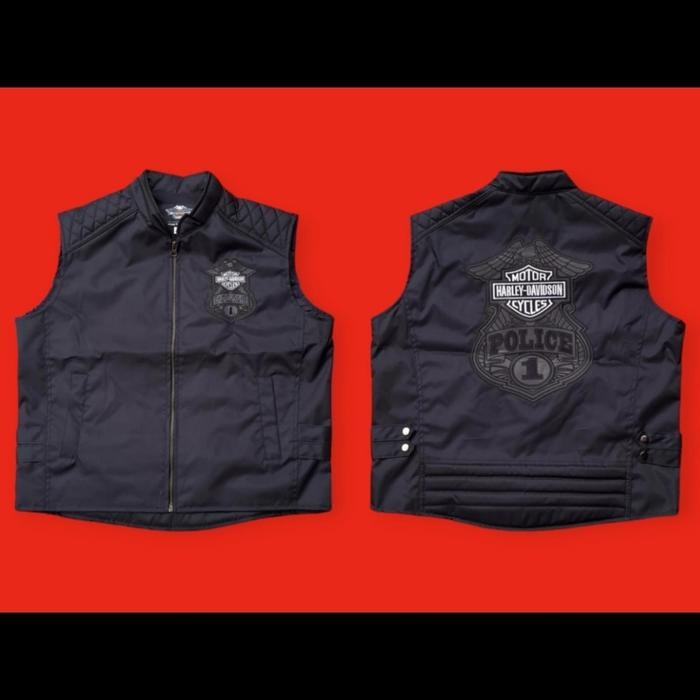 Rompi Bikers Rompi Vest Rompi Logo Harley Police Rompi Moge Pesan Rompi Custom Club Motor, Bahan Gor