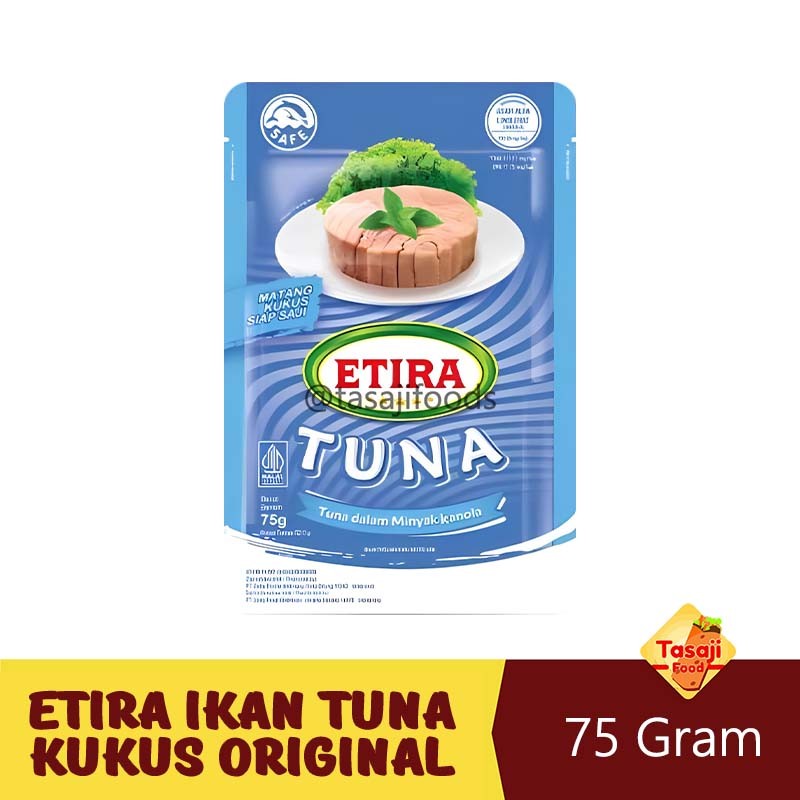 

Etira Ikan Tuna MInyak Kanola 75 Gram Matang Kukus Siap Saji Asfar