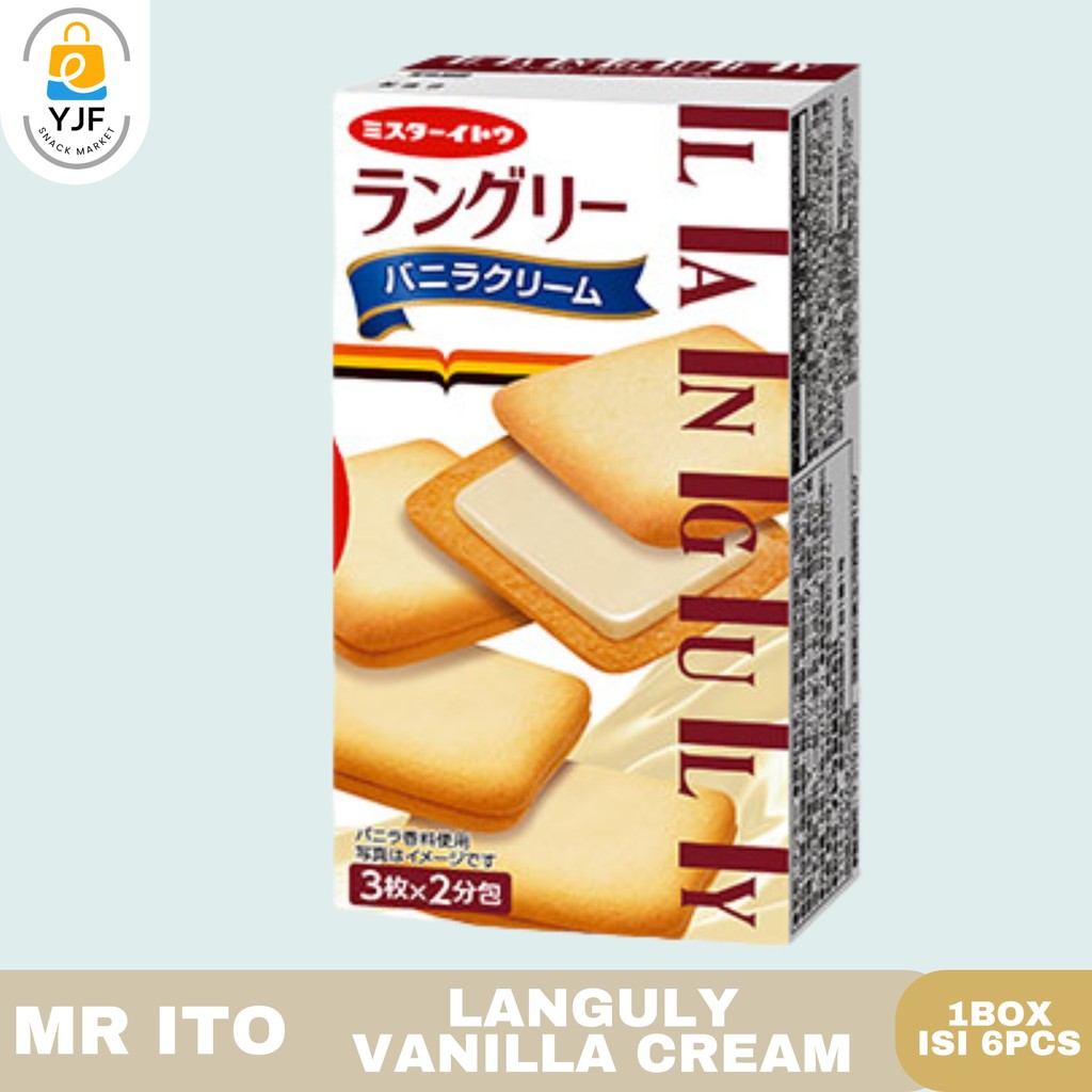 

Mr Ito Languly Kemasan 86g - Isi 6pc / Makoto-Ya Singapore / Cream Cookie Vanilla