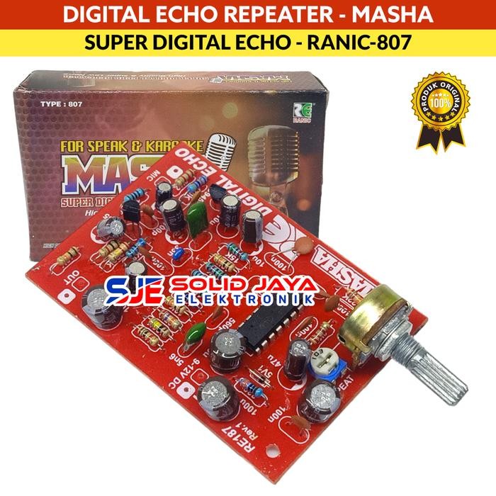 KIT SUPER DIGITAL ECHO REPEATER MIC KARAOKE MASHA RANIC 807