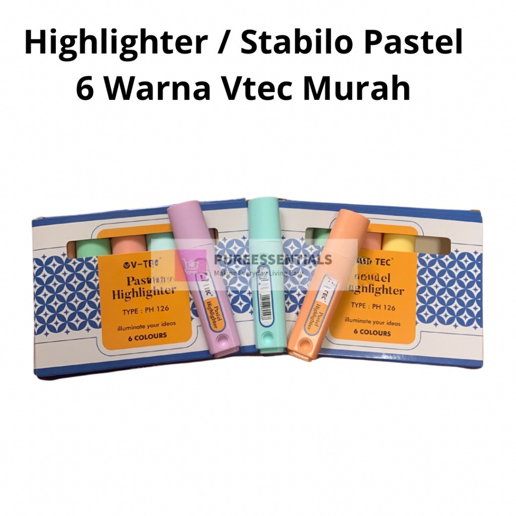 

Stabilo Pastel Highlighter / Penanda Warna Stabilo Warna Pastel Isi 6 Warna Murah Vtec