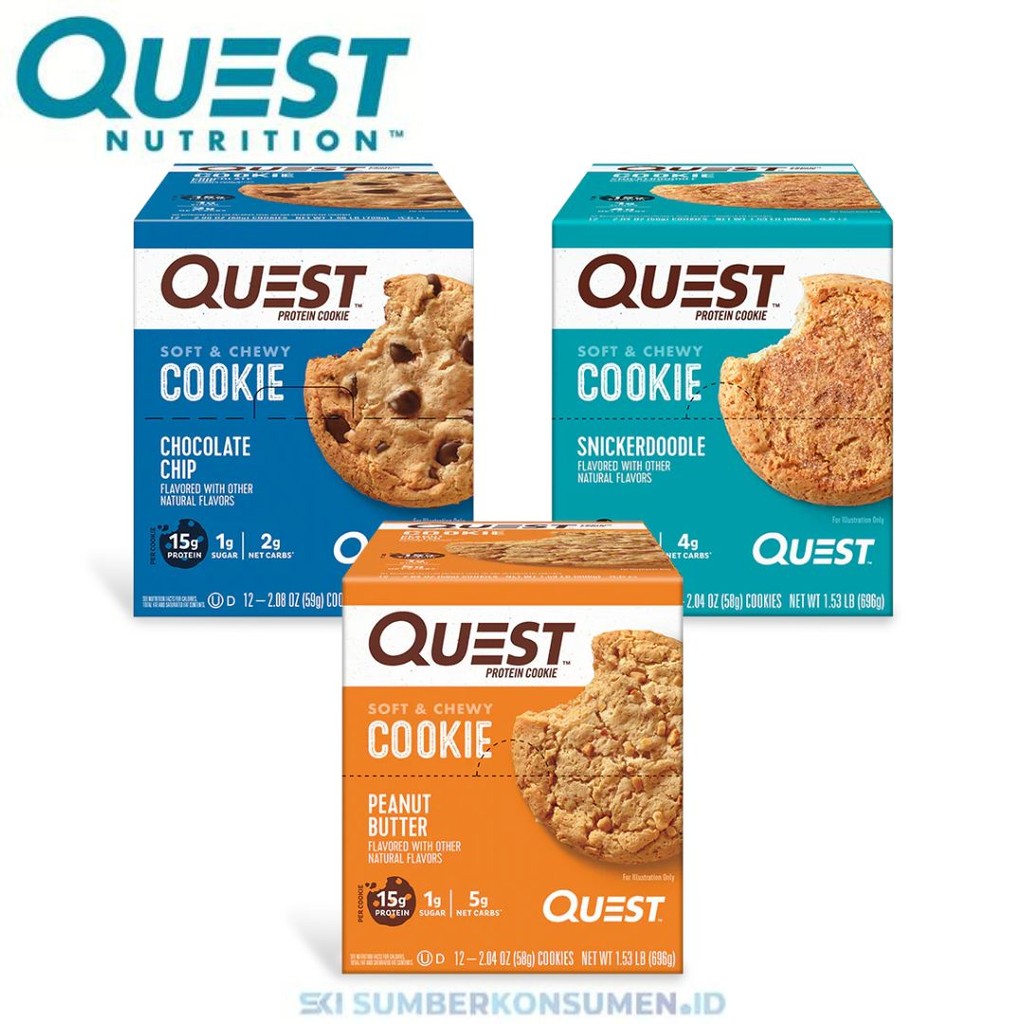 

Quest Protein Cookie Semua Rasa Box of 12 / Nutrition Healthy Snack Not Bar