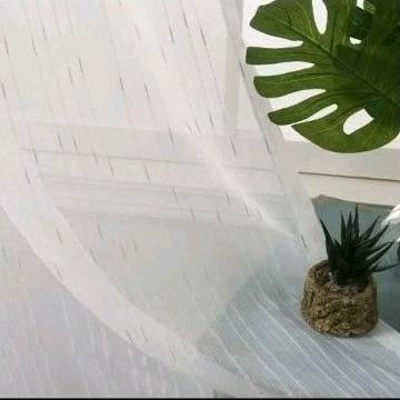 VITRASE PUTIH SERAT EMAS/TIRAI VITRAS JENDELA TEBAL/VITRACE PUTIH MINIMALIS DALAMAN GORDEN/FURING GO