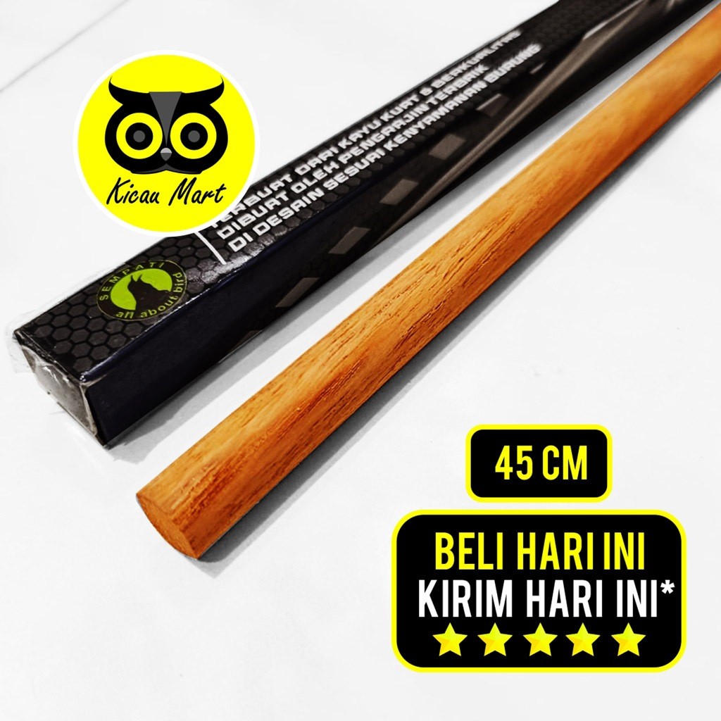 KICAU MART Tangkringan Kayu Dewa Sangkar Kotak Kandang Burung Kacer Kenari Cucak Tipe Bulat