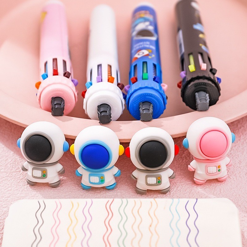 

-JOJU- PULPEN MEKANIK 10 WARNA TINTA KARAKTER ASTRONOT 3D / PULPEN 10 WARNA MOTIF BONEKA ASTRONOT