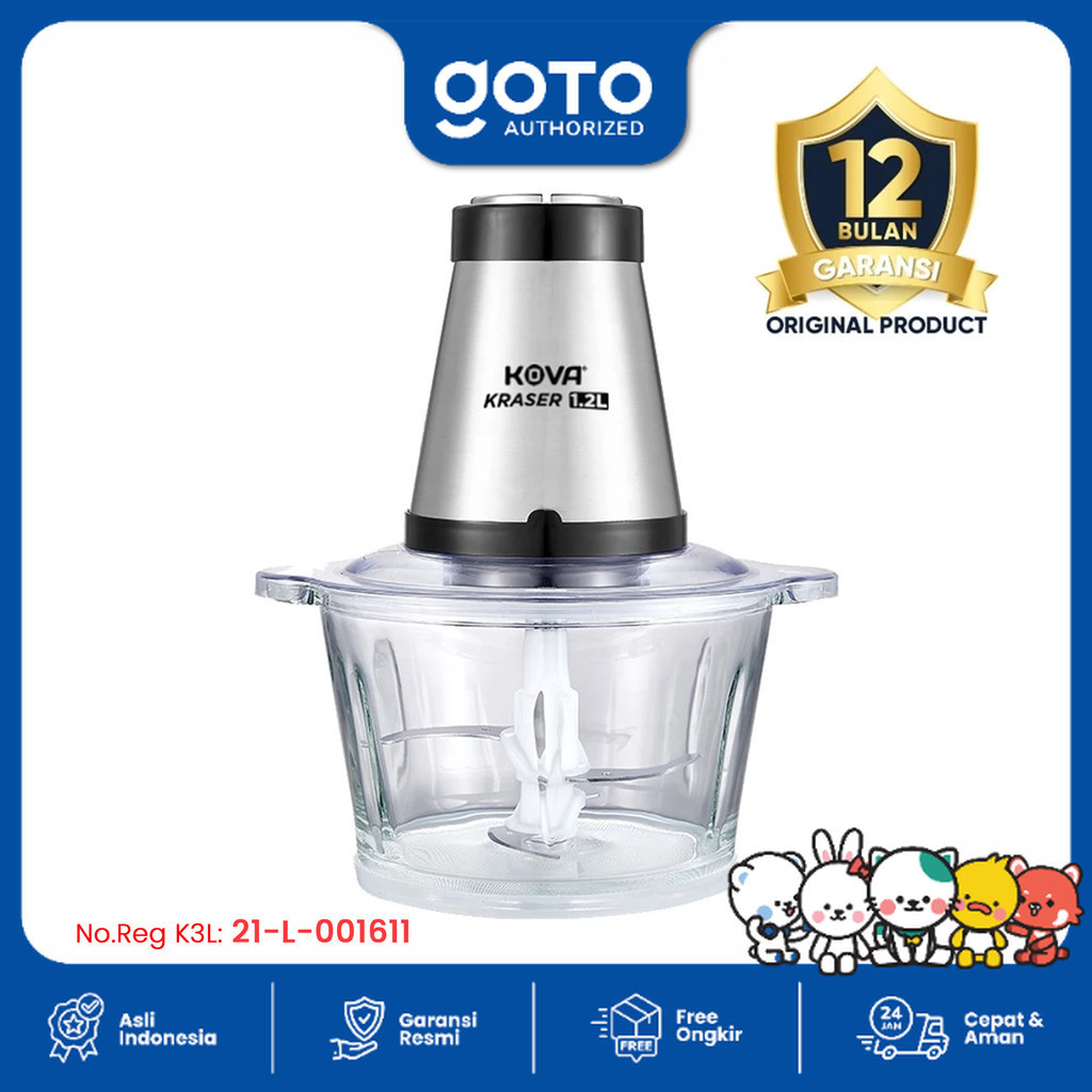 Goto Kova Meat Grinder Kraser 3L Blender Food Chopper Penggiling Daging Sayur