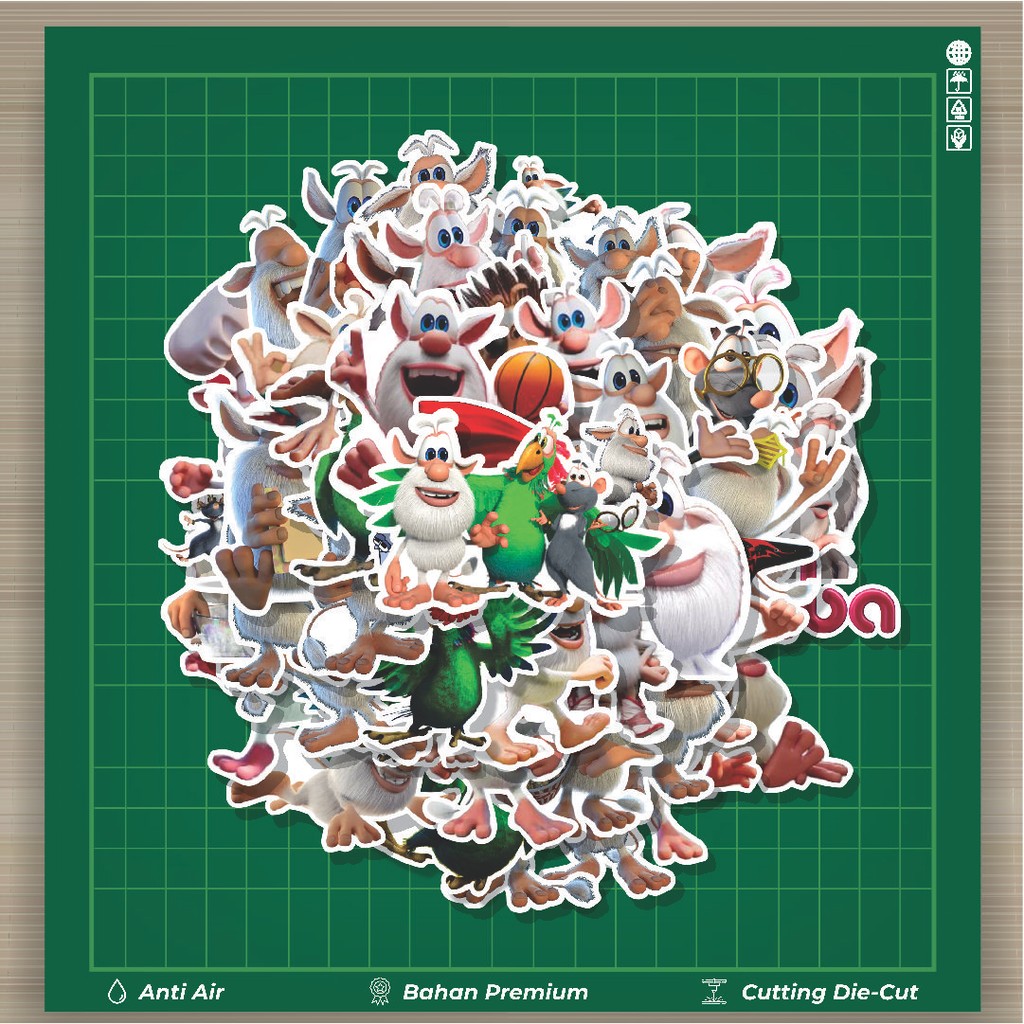 HOT 50 PCS STIKER Stiker Kartun Booba Stiker Fashion Cars Decal Dingin Kartu Album Custom Vinyl Anti