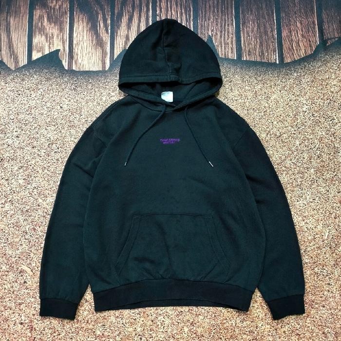 pullover hoodie basic CONSCIOUSNESS HANGTEN jemper hitam murah bagus size XL