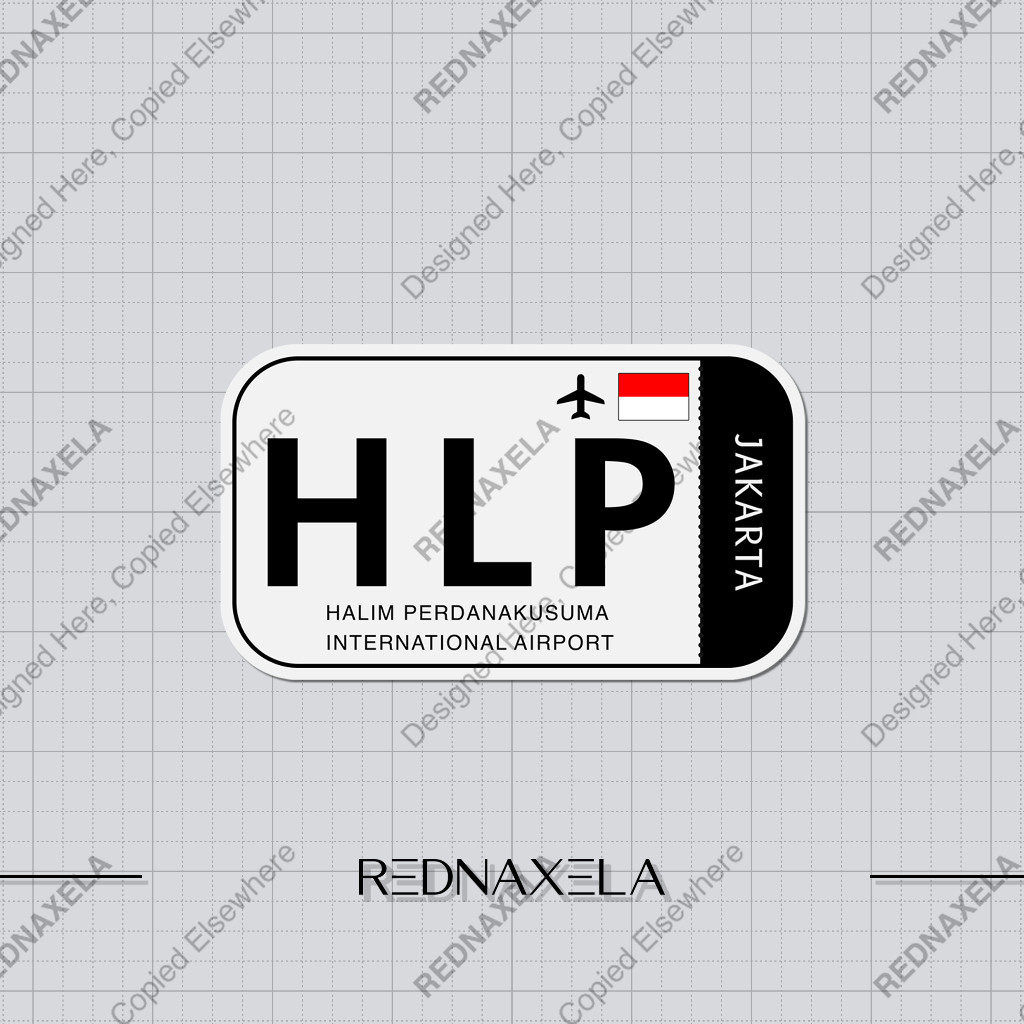 

Stiker Vinyl Halim Perdanakusuma Int'l Airport Code HLP Sign Sticker