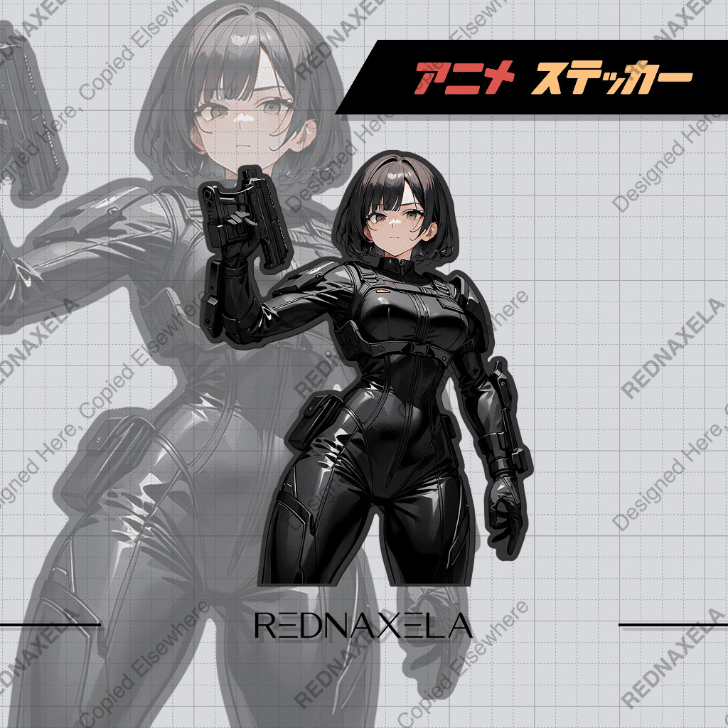 Stiker Vinyl Secret Agent Anime Girl Vol.1 Waterproof Outdoor Durable Sticker