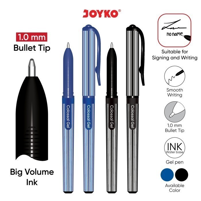 

(1pc) Gel Pen Pulpen Pena Joyko GP-391 Colossal Gel 1.0 mm TANDA TANGAN
