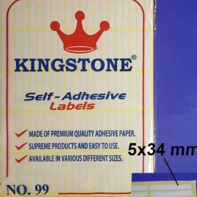 

Label Kingstone nomor 99 - Sticker Self Adhesive Labels
