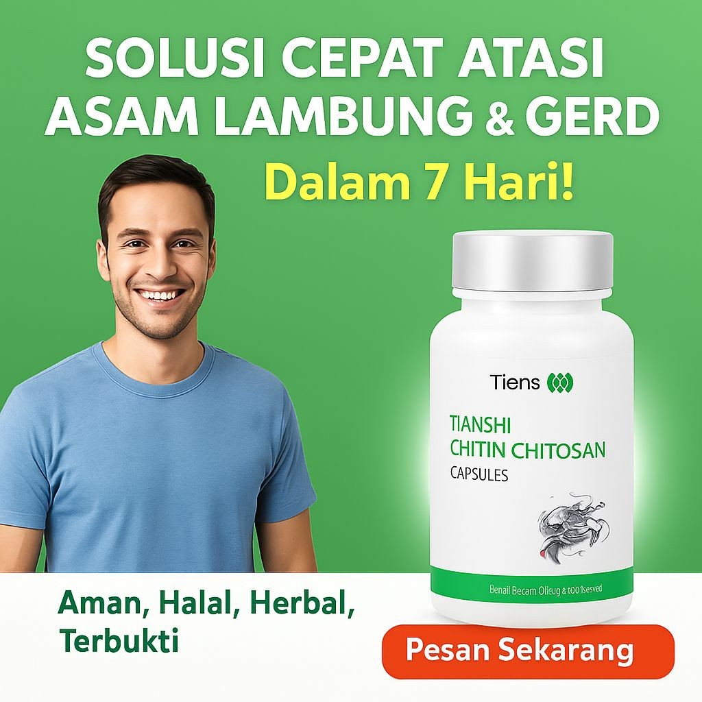 Obat Herbal Asam Lambung GERD Anxiety – Chitin Chitosan Zinc Calcium Murni