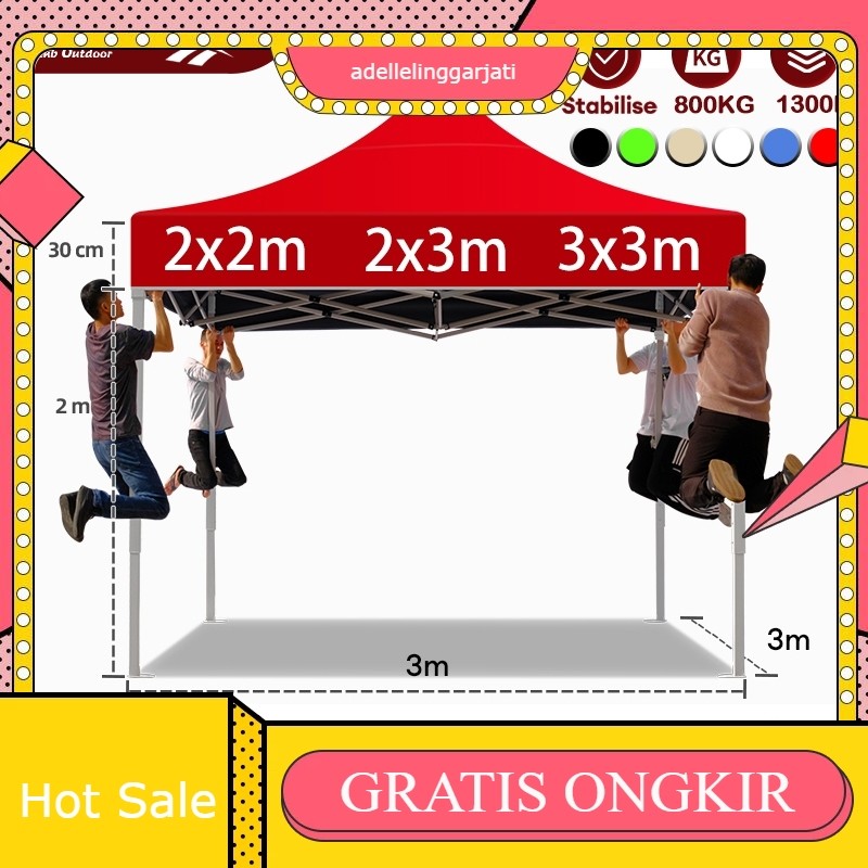 JOY Tenda lipat/Tenda lipat 2x2/tenda jualan 3x3/Tenda Bazar/Tenda Dagang otomatis