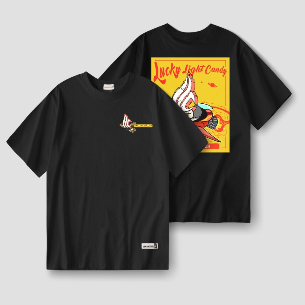 (COD) Lucky Light Candy - Candy Rocket ( Black / T-Shirt )