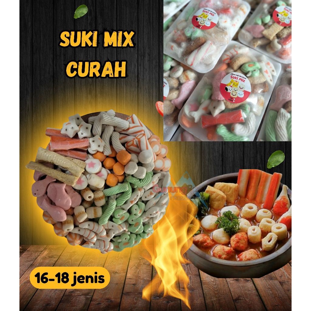 

SUKI MIX CURAH 450GR & 1KG/ SUKI-SUKI/ IKAN OLAHAN
