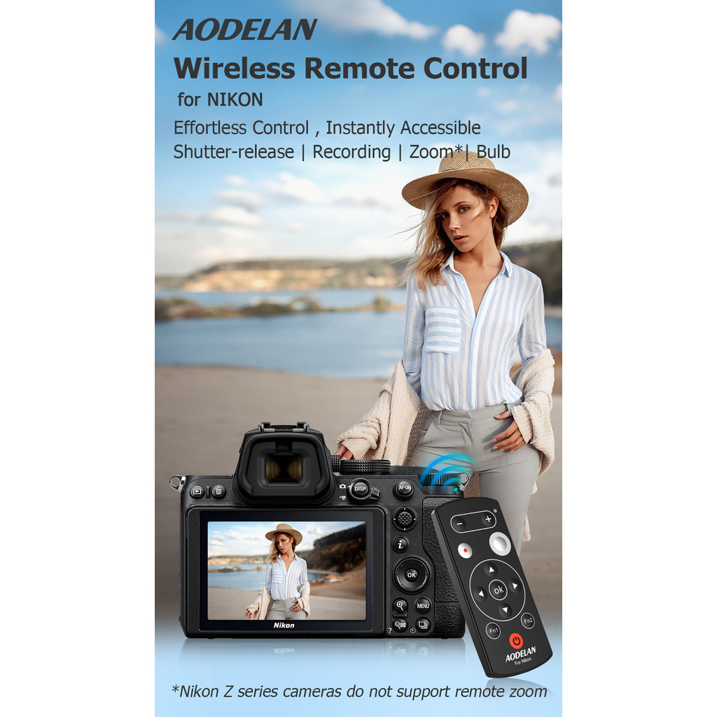 Replace Nikon ML-L7 Wireless Bluetooth Camera Remote Control Shutter Release for Nikon Z30 Z6II Z7II