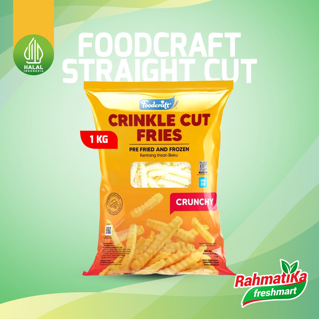 

Foodcraft Crinkle Cut Fries / Kentang Beku Irisan 1 Kg