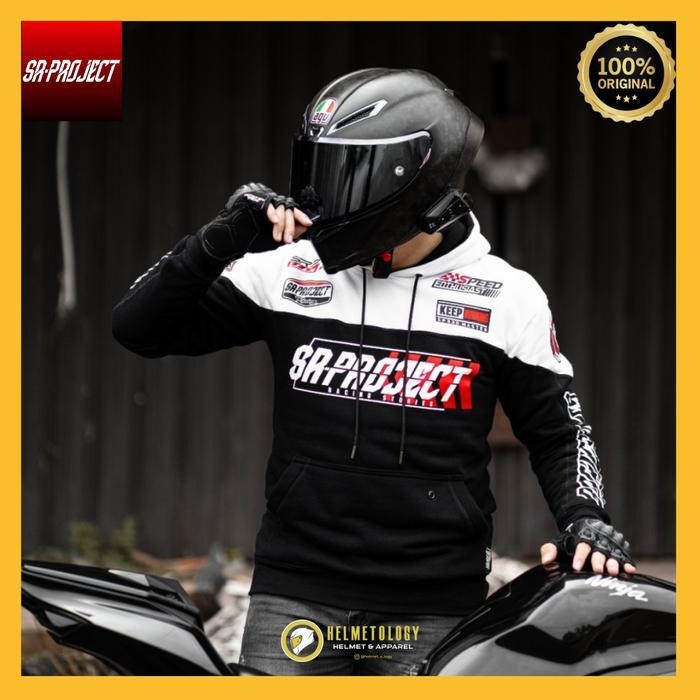 SR Project Racing Stories White Hoodie Casual Jaket Motor Original