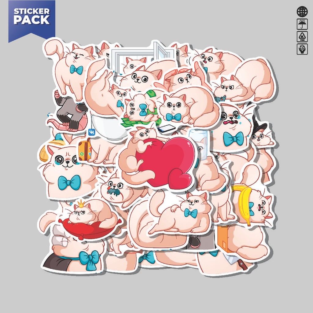 

[100PCS]Stiker Pack Stiker Animal Cat Baron Simon [Kucing] Aesthetic Vinyl Anti Air Dekorasi Sticker Laptop Buku Journal Koper Helm Casing HP Gitar Helm Skateboard