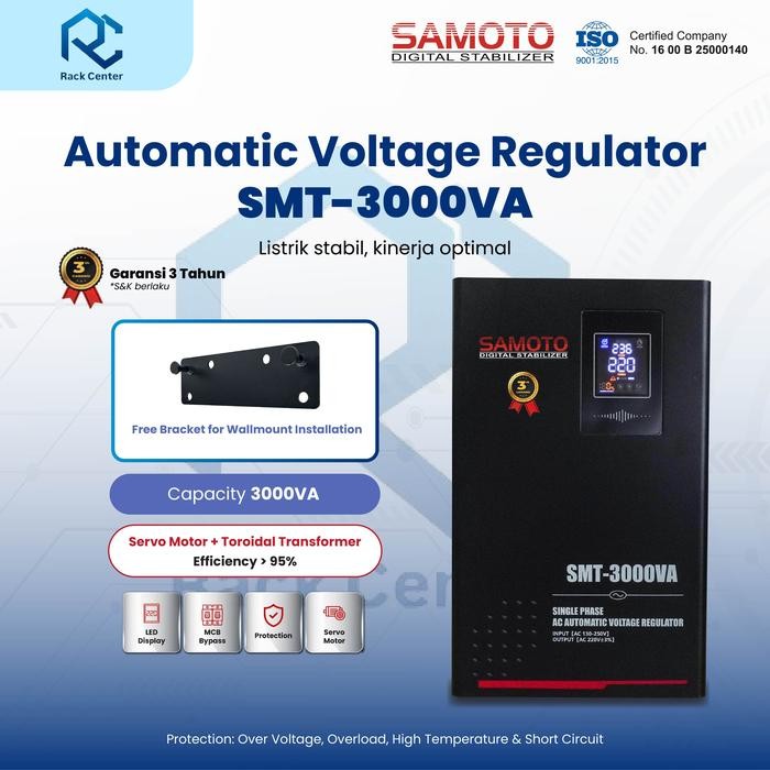 Stabilizer Samoto SMT3000KVA/3000VA Stavolt Single Phase Stavolt SMT3000VA Stabiliser SMT
