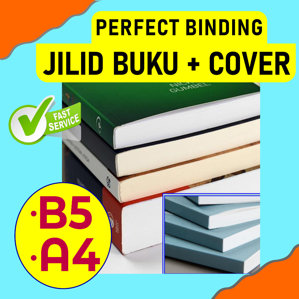 

JASA JILID - SOFT COVER B5 & A4 (Perfect Binding) Jilid Buku Lem Panas