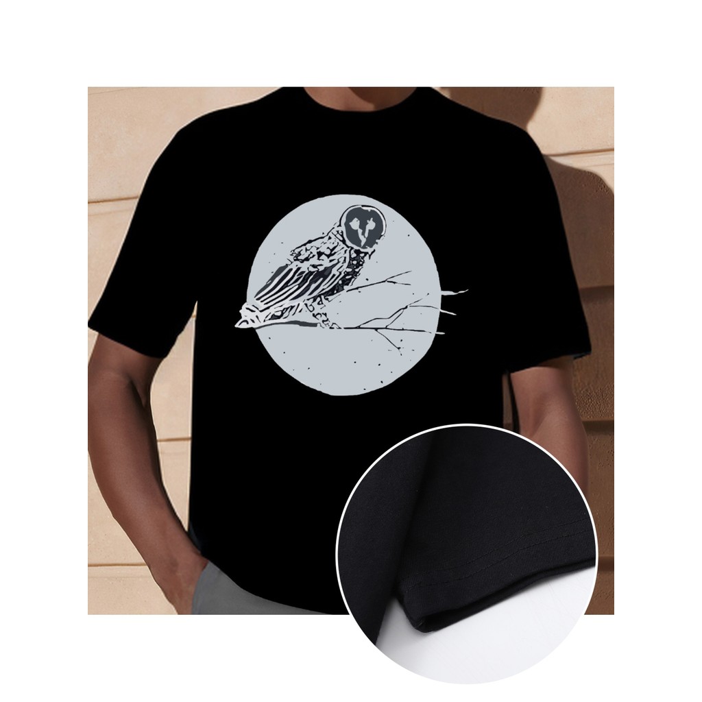 Kaos Pria Burung Hantu - Kaos Distro Pria Motif Burung Keren