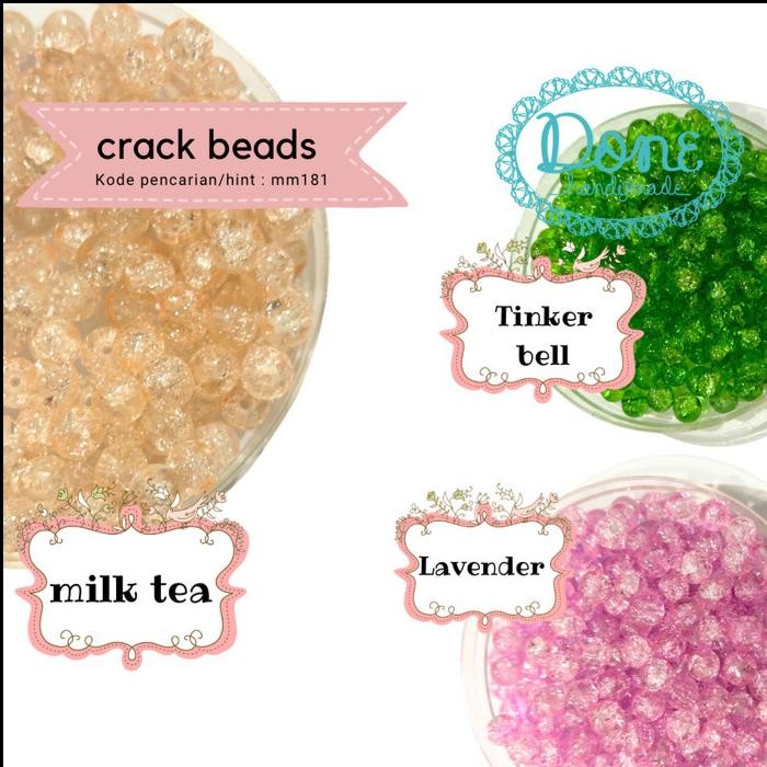 

done handymade crack beads manik bulat retak mm181 manik kaca manik kerajinan tangan handmade beads manik material kaca manik 8mm - caramel