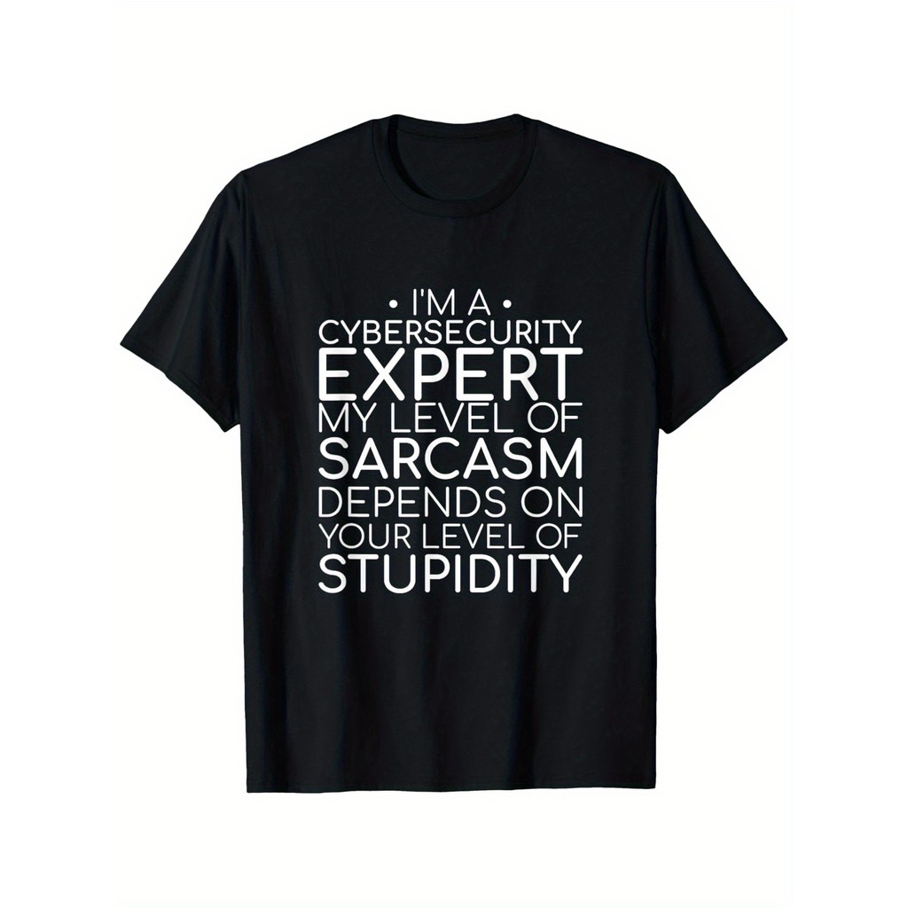 Kaos T-Shirt Cybersecurity Expert Sarkas Lucu Katun 180gsm Pria Wanita S-XXXL