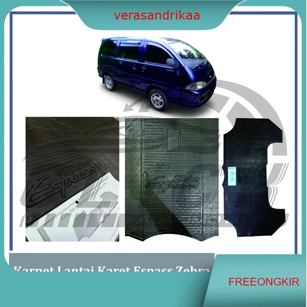 Karpet Lantai Karet Espass Zebra Depan / Karpet Mobi Espass Zebra