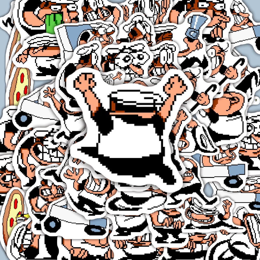 

100PCS Lucu Stiker Pizza T Pepi V9 Stiker Aesthetic Stiker Anti Air Stikers Berperekat Waterproof sticker decal buat Motor Helm Buku Journal Koper Casing HP Laptop Botol Minum Hadiah anak
