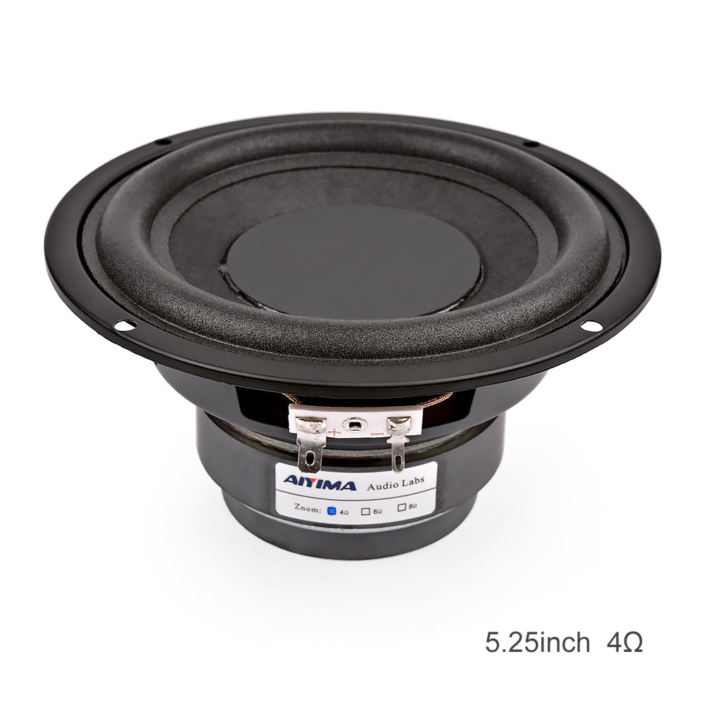 AIYIMA 1Pcs 5.25 Inch 100W Subwoofer Speaker 4 8 Ohm Audio Speaker Super Bass HIFI Loudspeaker For 5