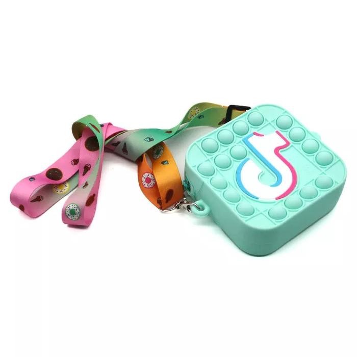 Tas Selempang Anak pop it Bag POP ITS POPIT PUSH IT TIKTOK Dompet Mini - Hitam