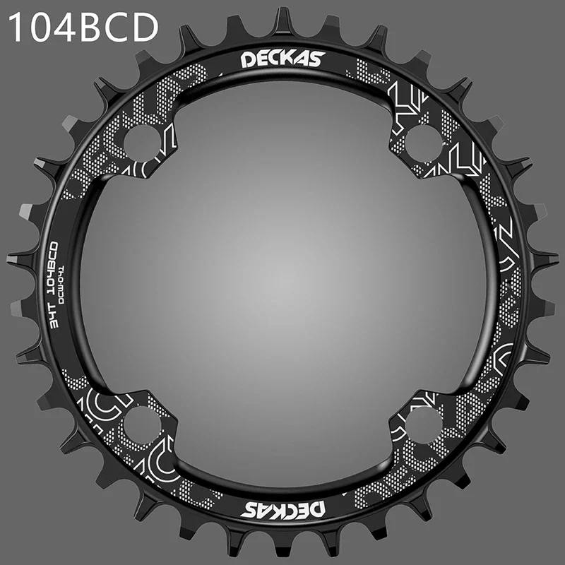DECKAS Coroa BCD 104 34T 36T 38T Round Narrow Wide 104BCD 34 32 Teeth Mtb Bike Chainring Single Spee