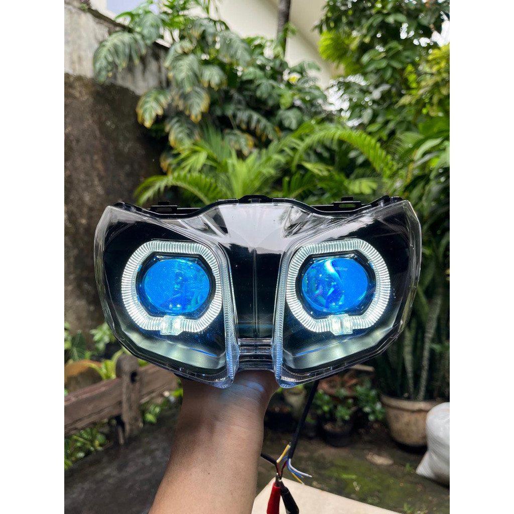 Reflektor lampu utama jupiter robot set biled projie tinggal pasang