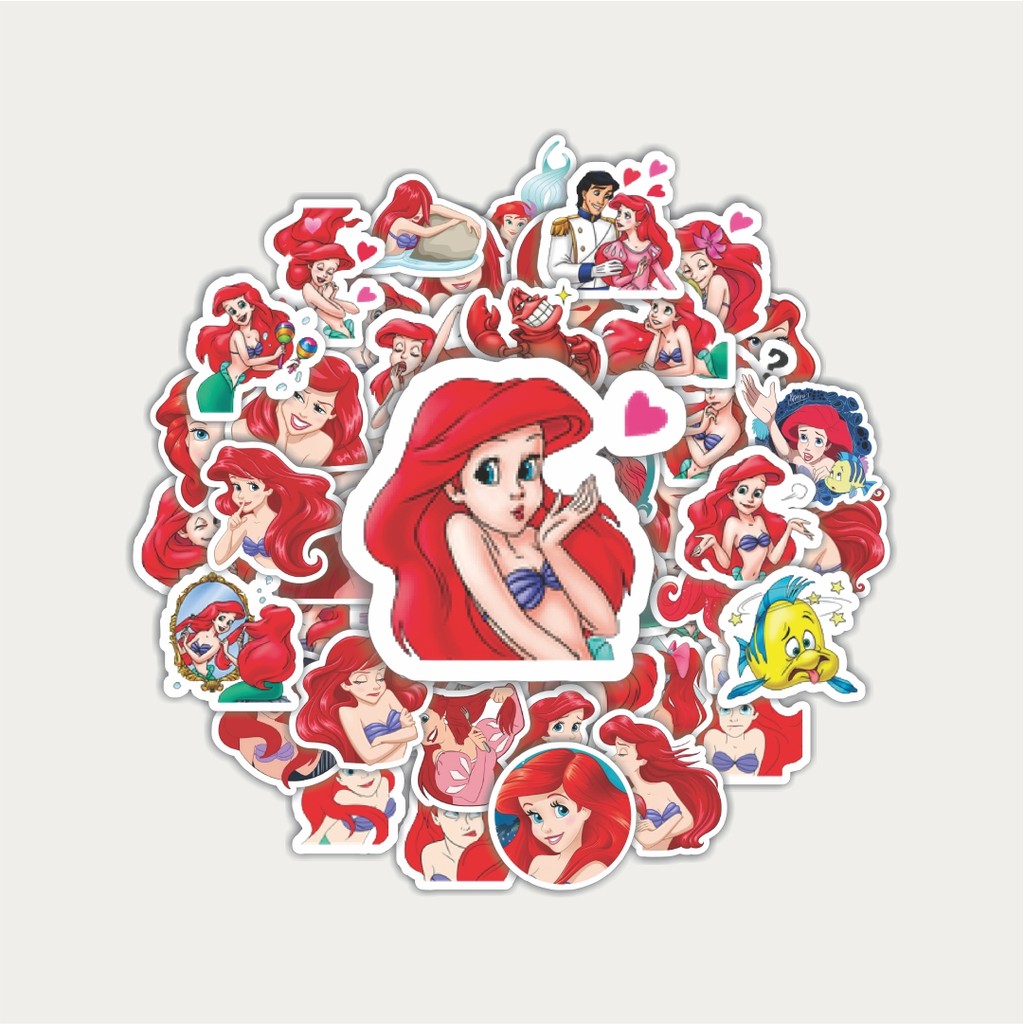 

Sticker Pack Stiker Ariel Series Disney Princess | Sticker TUMBLR | Stiker LAPTOP KOPER HELM