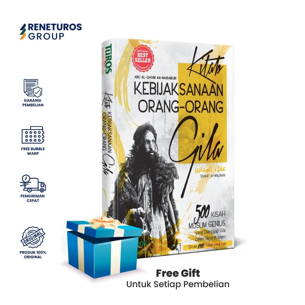 Rene Turos Kitab Terjemahan (’Uqala` al-Majanin) | Kebijaksanaan Orang-Orang Gila (Hard Cover) | Abu
